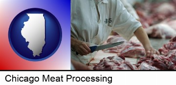 a meat processing worker in Chicago, IL